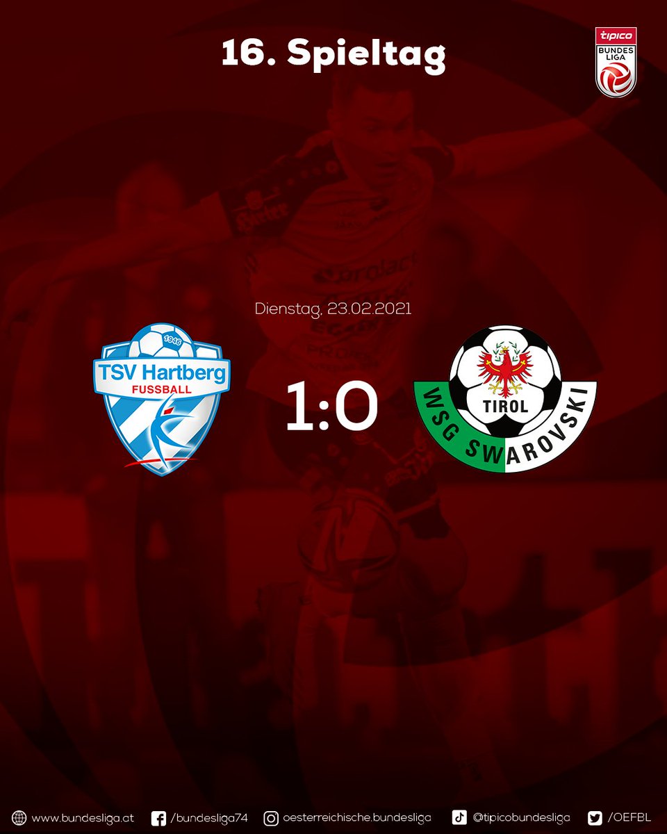 OEFBL's tweet photo. Schlusspfiff im Nachtragsspiel! Der @tsv_hartberg holt drei Punkte und macht das Rennen um die #Meistergruppe wieder so richtig spannend! 🔥

#HTBWSG #TipicoBL https://t.co/FlGf0Q0h2P