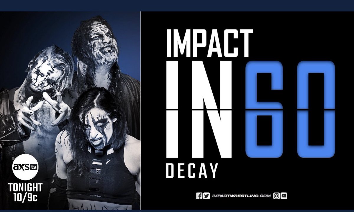 steveofcrazzy's tweet image. Tonight following #IMPACTonAXSTV  
Catch up  as we dig up the past on a brand new episode of #IMPACTin60  #decay
