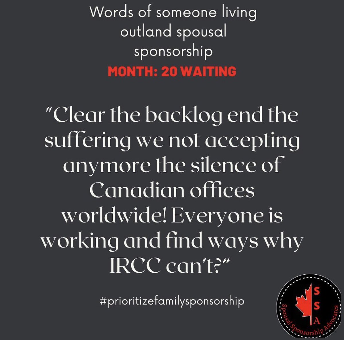rvp0709's tweet photo. Clear the backlog!!! #ClearMexicoVObacklog #prioritizefamilysponsorship @realSSadvocates @CanEmbMexico @marcomendicino @jasrajshallan @ShaunaHemingway https://t.co/jYBt6dm0AR