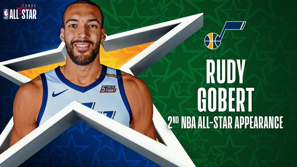 NBAAllStar's tweet image. Making his 2nd #NBAAllStar appearance... Rudy Gobert of the @utahjazz. 

Drafted as the 27th pick in 2013 out of France, @rudygobert27 is averaging 13.9 PPG, 13.5 RPG, 2.8 BPG for the Jazz this season.