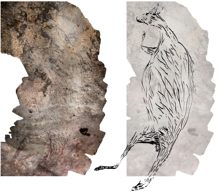 artnet's tweet photo. Scientists just realized this incredible painting of a Kangaroo is 17,500 years old, making it Australia’s oldest known rock art: https://t.co/MsdRToSPoh https://t.co/AtiushyjCT