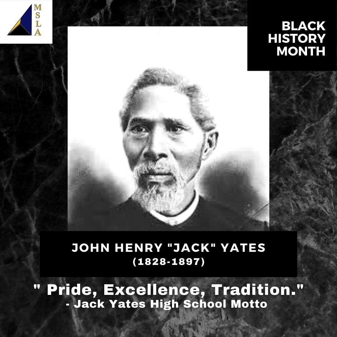 HoustonMSLA's tweet photo. MSLA presents #HoustonHeroes with Jack Yates for #BlackHistoryMonth #Houston #BlackHistoryMonth2021 !! https://t.co/65xC6tRJLp