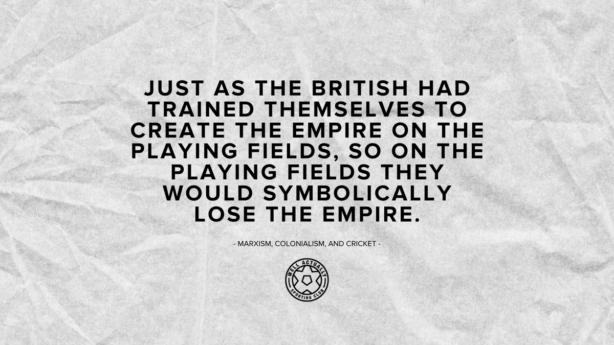 WellActuallySC's tweet photo. The game of cricket has long been a marker of England's history of colonialism in countries across the globe. ⁠
⁠
But for many countries, the game became something to take for themselves, something to dominate in their own right. ⁠

#7: Fire in Babylon: https://t.co/wQCMeDLwH1 https://t.co/k0nioRLAHM