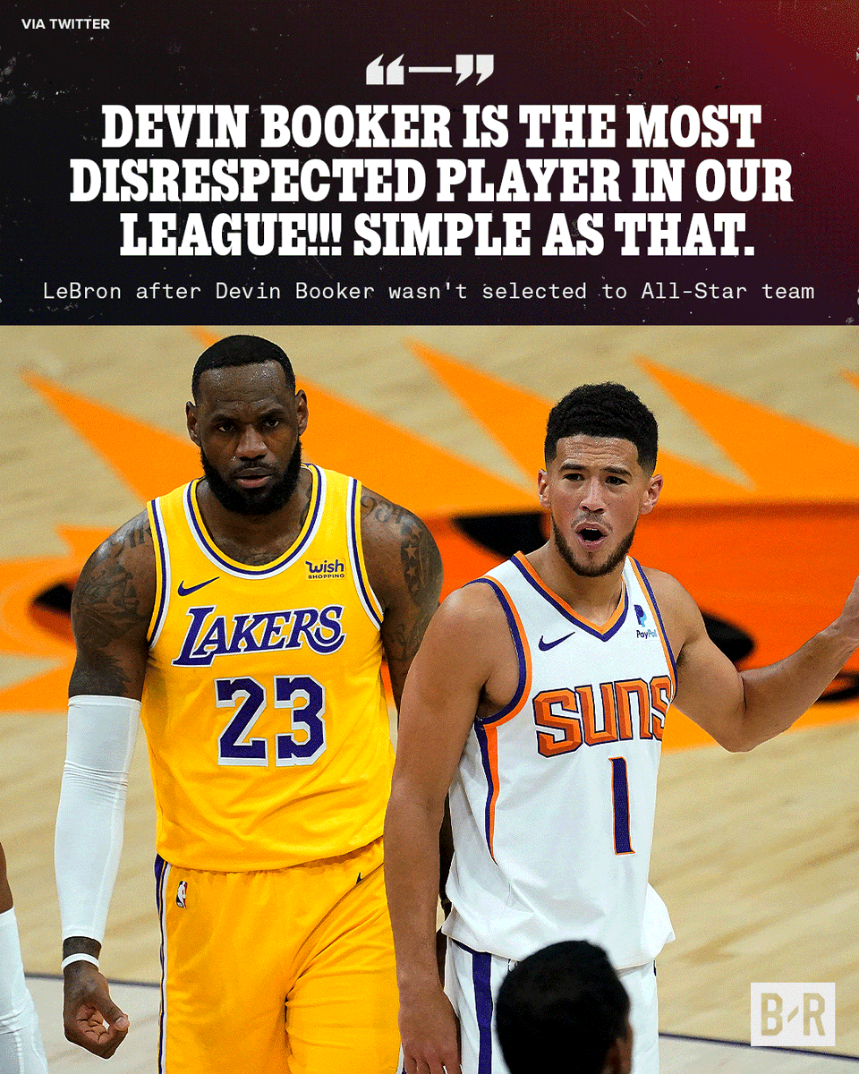 BleacherReport's tweet photo. .@KingJames wants more respect for @DevinBook and @Dame_Lillard https://t.co/EXu2ZoxZ5W