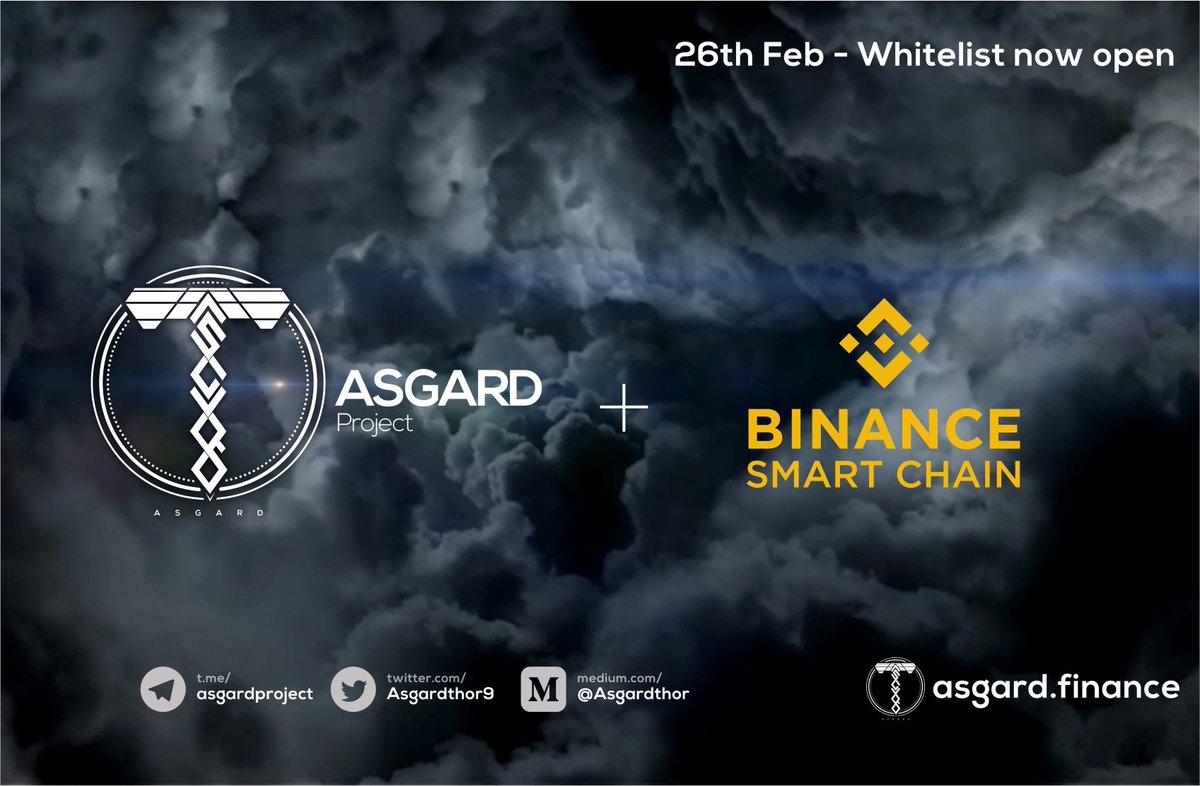 Asgardthor9's tweet photo. Whitelist time!!⚡⚡

Become one of the first Asgardians.

Closing 26th February 23:56 ⚡⚡

@BinanceChain @cz_binance
#thor

https://t.co/KXovCJOpD9 https://t.co/ierc64vx8P