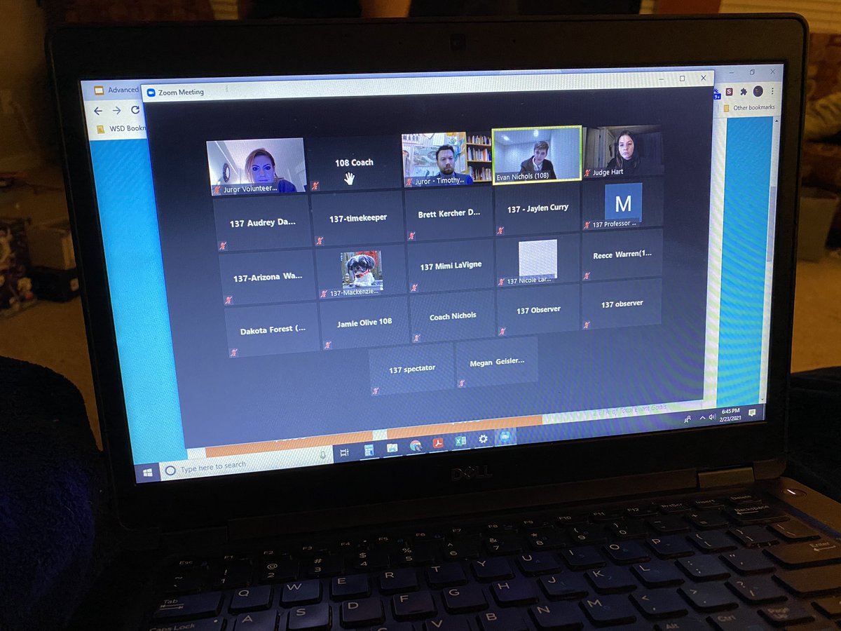 The Mock Trial team is competing tonight as the defense!  Thanks to <a href="/DeanNic37304387/">Dean Nichols</a> for coaching us!