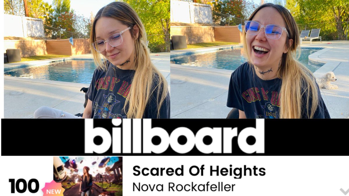 NovaRockafeller's tweet photo. We might be DEAD LAST but WE MADE IT ONTO @billboard . I’m also #2 on the “NEXT BIG SOUND” chart but that’s not nearly as hilarious. Go download my album! LET’S HOLD DOWN THAT LAST SPOT!!! 🤣 https://t.co/ufxptTOljx