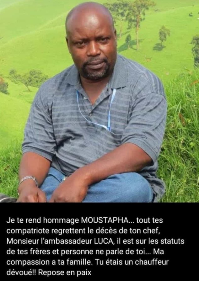Avant que votre visage disparaisse dans tombe qui deviendra votre dernière demeure, daignez accepter que je vous fasse connaître à mes followers pour un dernier hommage.
Repose en paix, Mousthafa, assassiné avec l’Ambassadeur d’Italie.
Adieu compatriote !