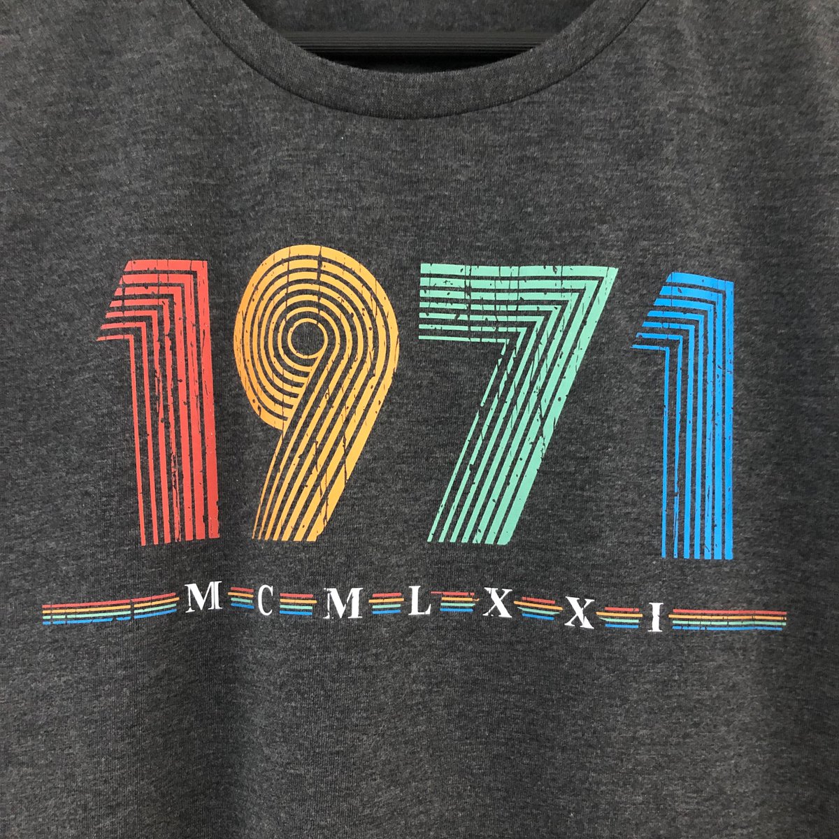 PhoxyDesign's tweet photo. Excited to share the latest addition to my #etsy shop: 1971 T Shirt, 50th Birthday Gift T-Shirt in Retro &amp; Vintage 70s style, MCMLXXI Fiftieth Bday Tee Shirt Top For Men or Women https://t.co/SBpL7PxKMh #birthday #streetwear #shortsleeve #crew #brandlogo #romannumerals https://t.co/X9wIjNmp39