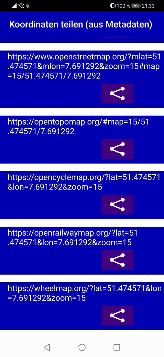 bilderbein's tweet photo. Ich habe meine Koordinaten-App so erweitert, daß ich Photos mit dieser App teilen kann und dann der Ort aus den #EXIF-Daten gelesen wird. So kann ich z.B. zu einem Photo von einer #Fahrradtour einen Link zu der auf #OSM basierenden #OpenCycleMap erhalten. https://t.co/8WhOCMM09d https://t.co/wZNJ6jwmjB