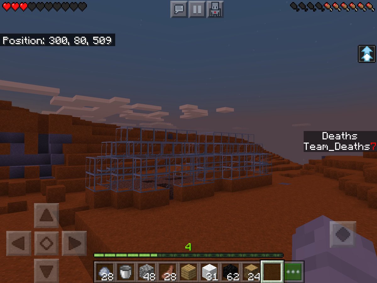 Almost finished our Mars base with a layer of red sand to help protect us from radiation poisoning. Food is scarce but we’re working hard to finish our greenhouse <a href="/Benton_STEM/">Benton Elementary</a> #Day2 #MarsBase #MineCraft #STEM #CPSBest #SurvivalMode