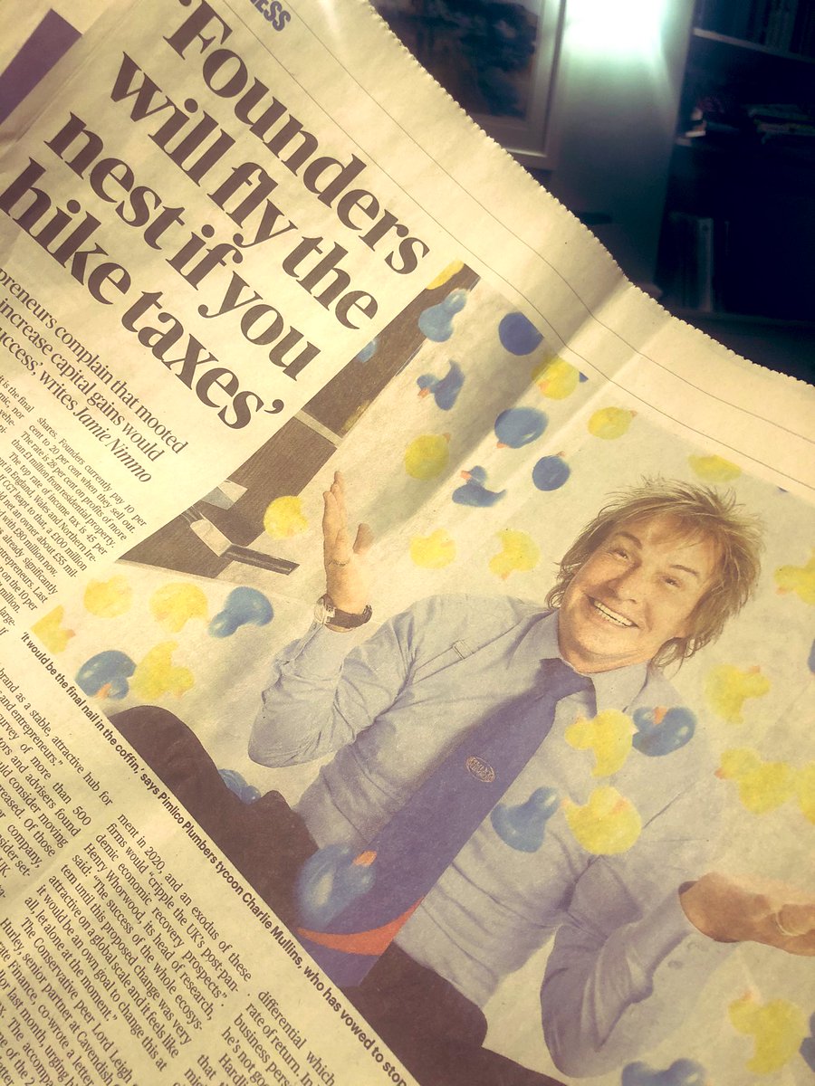 TurnerTies's tweet photo. Great to see Charlie Mullins in the Sunday Times looking as smart as always in his WT @PimlicoPlumbers company tie. He wears his pride for his company...round his neck. #buildbacksmarter #ties #business #uniform https://t.co/ZYLvDteaPr