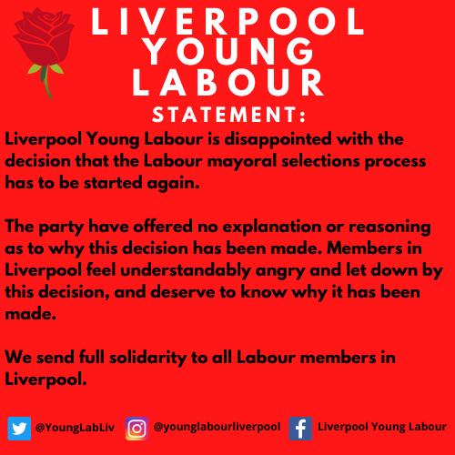YoungLabLiv's tweet photo. Our statement on the Liverpool Mayoral selections https://t.co/lfI0Zzvgbj