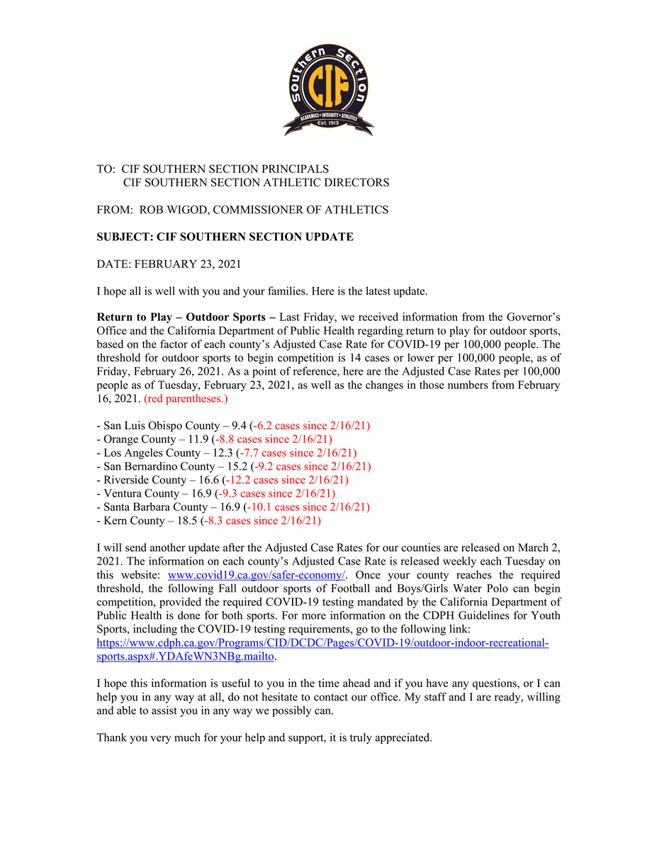 CIF Southern Section tweet media