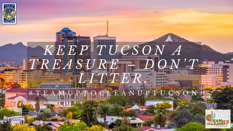 cityoftucson's tweet photo. Start the week of on the right note. Let’s act now! Join the City of Tucson and become a part of the solution! #TeamUpToCleanUpTucson #DontTrashTucson #lovewhereyoulive #TeamUpTucson https://t.co/Wkx7RR99aq