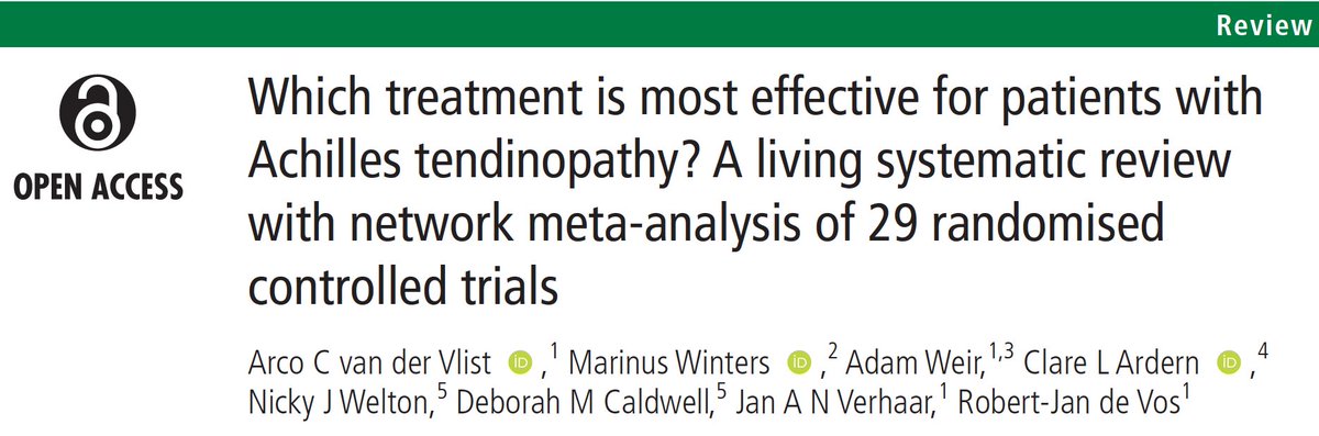 BJSM_BMJ's tweet photo. Which treatment is most effective for patients with Achilles tendinopathy? 

Let the BJSM's first #LivingSystematicReview answer that for you!

@ArcoVlist @MarinusWinters @clare_ardern @rj_devos https://t.co/mIBAHH00Va https://t.co/Pn9T4A8At8