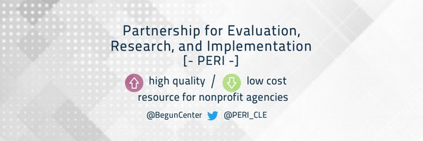 PERI_CLE's tweet photo. PERI at @cwru  provides, high-quality, low-cost #evaluation consultation and support for Northeast Ohio #nonprofit and governmental agencies in the health and human services sector. https://t.co/TPkuAwgEym https://t.co/KBtlqalgqm