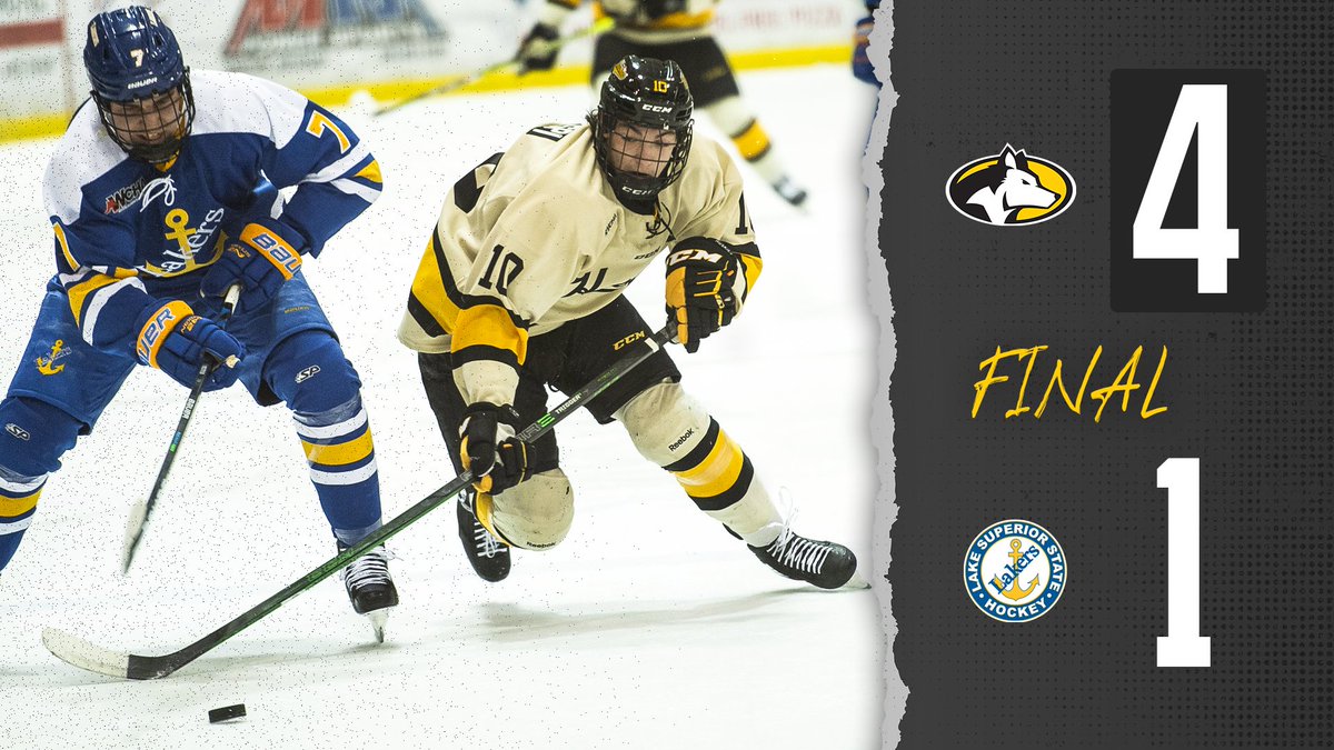 𝗛𝗨𝗦𝗞𝗜𝗘𝗦 𝗪𝗜𝗡! Tech picked up its 15th win of the season! Trenton Bliss, Brian Halonen, Nick Nardella &amp; Alec Broetzman scored. Blake Pietila had 33 saves. #mtuhky #FollowTheHuskies