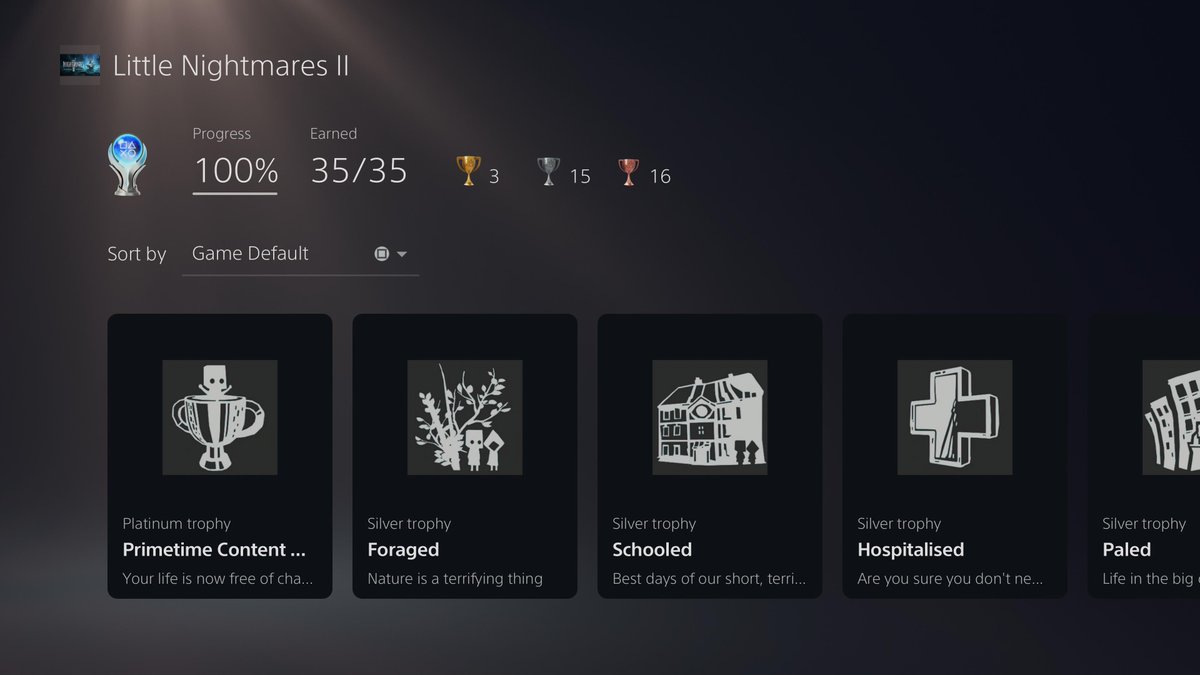 Lode_S's tweet image. Platinum number 20 check! 
Little Nightmares II
Fun : 9,5/10 
Difficulty : 2/10
Time: 10 hours
What an absolutely incredible game this was to play!
The music and the story are beautiful!
#LittleNightmaresII #LittleNightmare2  @SuperMGames  @TarsierStudios
