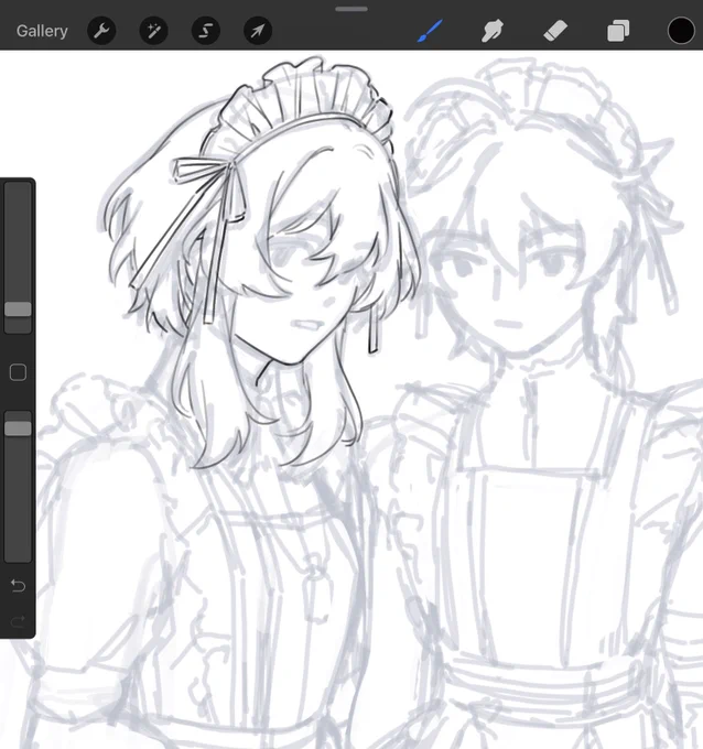 back to drawing maids, the only thing that keeps me sane 