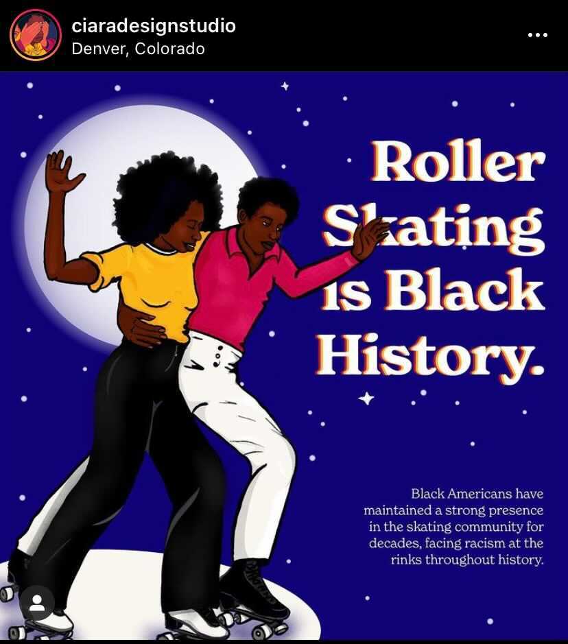 Happy Black History Month: a thread! We want to share this awesome graphic/info from @ciaradesign_ about the history of roller skating, and how much modern skating owes to Black Americans.