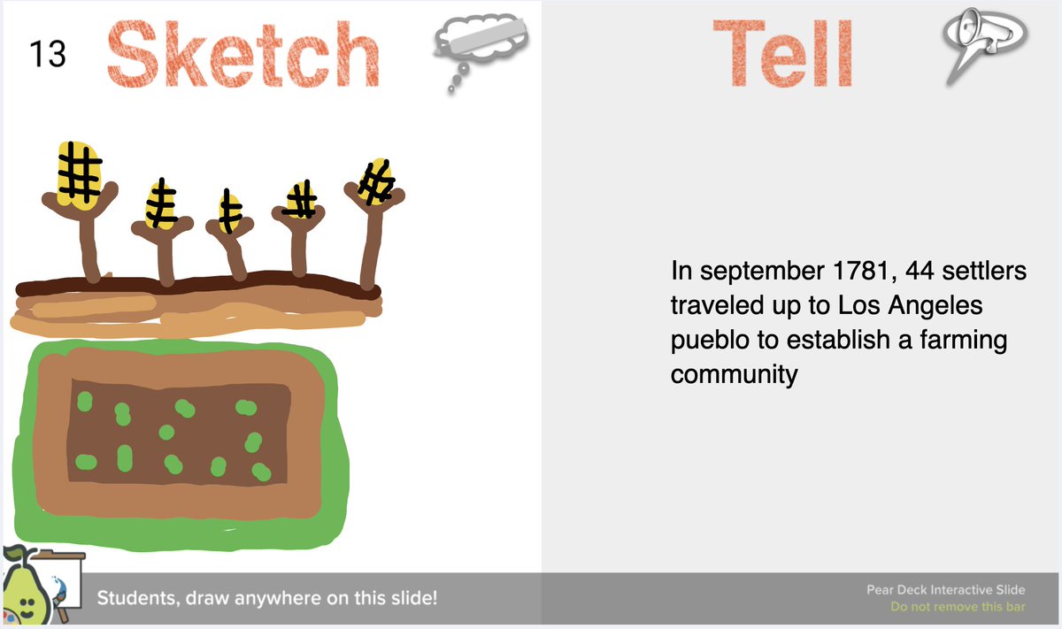 T4edtech's tweet photo. Doing some app and protocol @PearDeck @eduprotocols sketch and tell smashing today along with integrating @historysandoval awesome Mexican-American History website. #innovativeclassroom #mendezhistory #sschat https://t.co/AnMqLidvr9