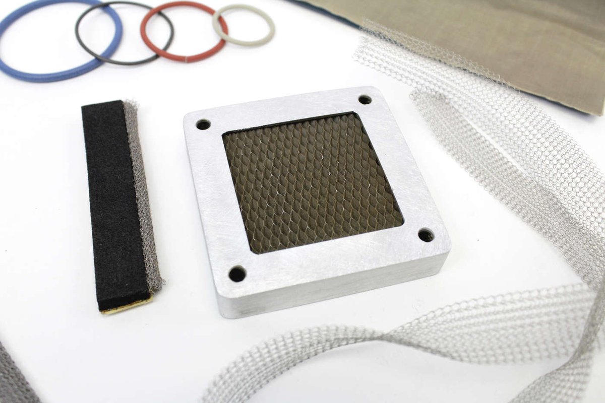 AllCustomGasket's tweet photo. EMI and RFI shielding gaskets prevent electromagnetic waves from entering or exiting an electronic enclosure. They are generally made from conductive silicone or rubber.

We can supply EMI material to meet MIL-DTL-83528.
#military #milspec #aerospace #electronics #gaskets https://t.co/Eu8QX738yd