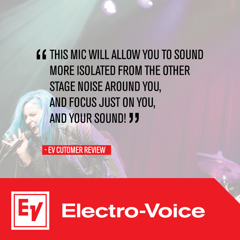 With the Electro-Voice ND76, the focus is always on you and your sound. 

#TheMicMatters #ElectroVoice #Microphones