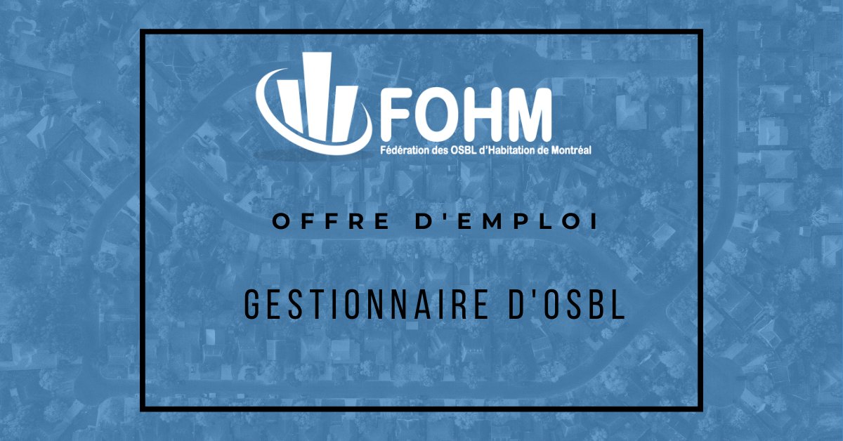 La Fédération des OSBL d'Habitation de Montréal tweet media