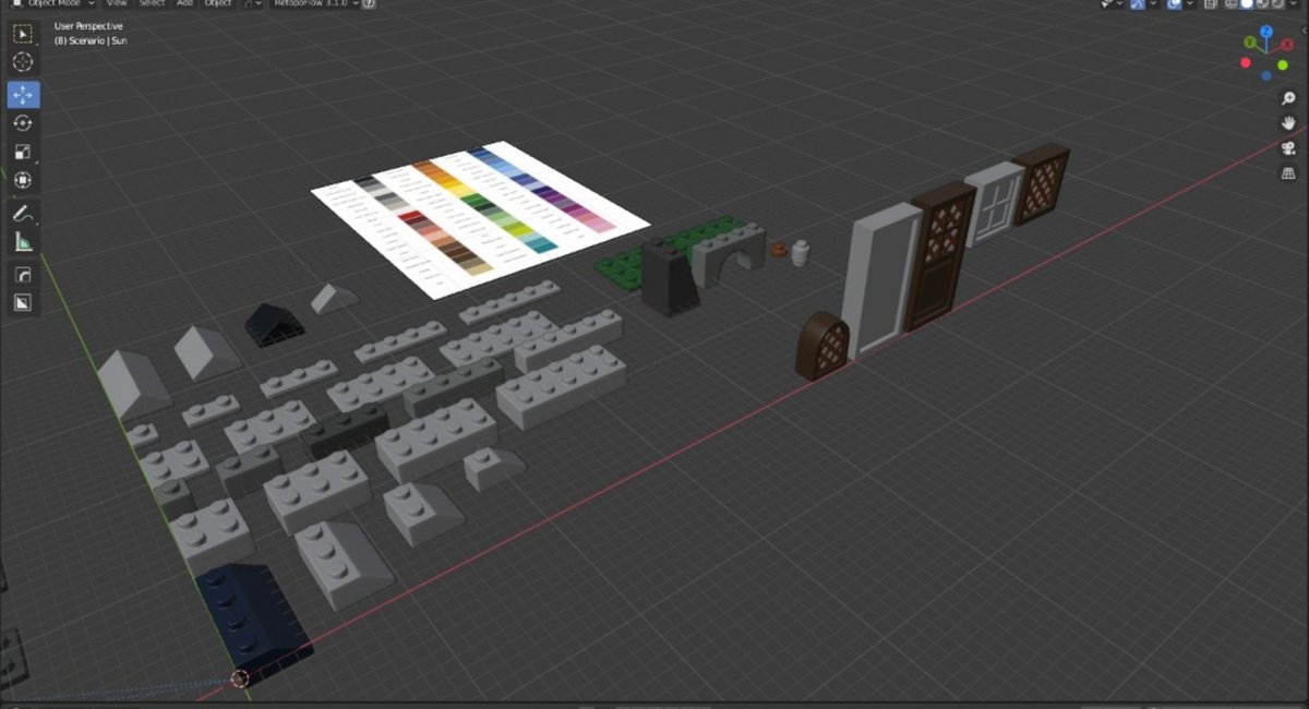 I am learning how to create modular environments with <a href="/blenderpedia/">Rob Tuytel</a> . I loved creating these lego houses.