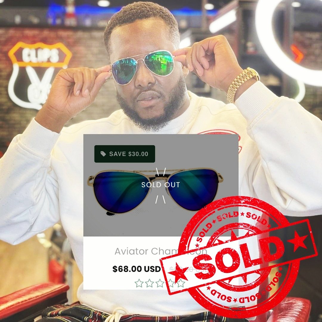 SOLD OUT‼

Aviatior-Chameleon

The product speaks for itself. 
We truly appreciate the support 🙏🏿

#okiyefashades #shades #aviators #product #fashionblogger #instagood #springwear #newseason #blue #green #sunglasses
instagram.com/p/CLpoyP7gav1/…