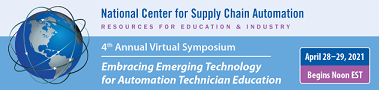 NCSCA Annual  Virtual Symposium April 28-29, 2021
This year's event offers a valuable, collaborative, online networking opportunity for #supplychain automation educators &amp; industry leaders. <a href="/MSSCCredentials/">MSSC</a> <a href="/labmidwest/">LAB Midwest</a> <a href="/amatrol/">Amatrol Inc.</a> <a href="/Aidex_WCI/">Aidex Educational Systems</a>

REGISTER: supplychainautomation.com/symposium/