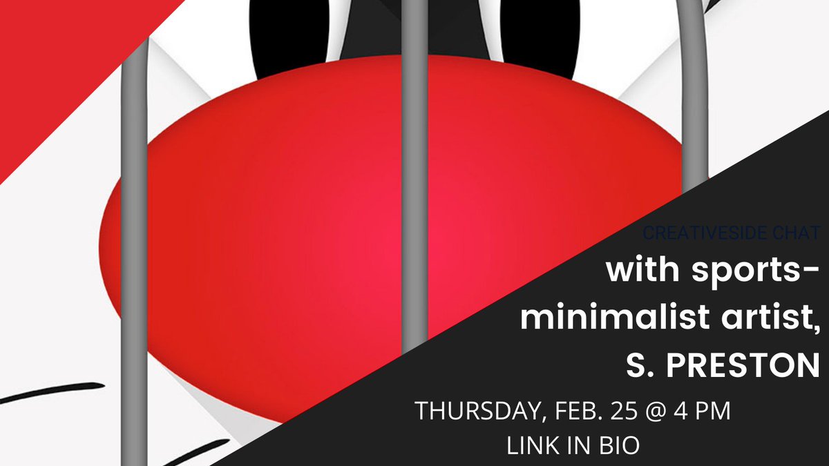 Join us Thursday for our Creativeside Chat: Sports &amp; Pop Culture Collide: The Evolution of artist, S. Preston

► Streaming Live: Facebook.com/OfficialChuckJ…