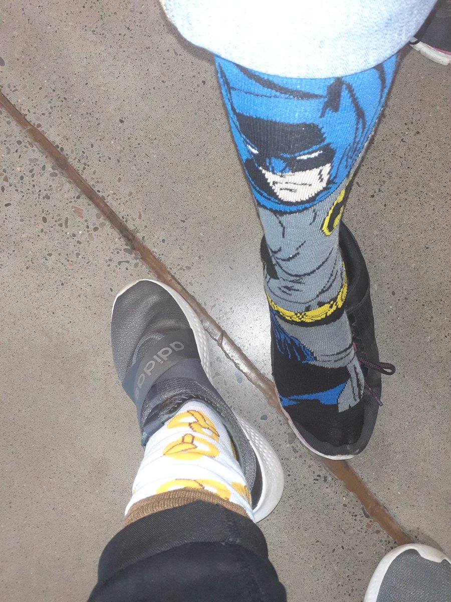 Sockwars at #hd4006 
I'm Batman and <a href="/jchapa71/">Jenny Chapa</a> has pretzels 

<a href="/LaurelHappe/">Laurel Happe</a> @brian4006 <a href="/JustinGTHD/">Justin Gray</a>