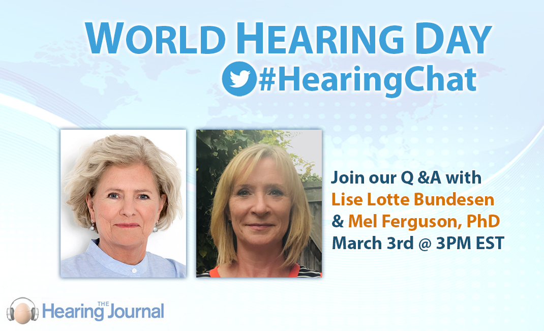 SAVE THE DATE! Join our Twitter chat with Ida Institute's Lise Lotte Bundesen and NAL's Dr. Melanie Ferguson in celebration of #WorldHearingDay on Wednesday, March 3rd at 3-4 PM EST. Use the hashtag #HearingChat to chime in, ask questions &amp; share resources. #healthcare #WHD2021