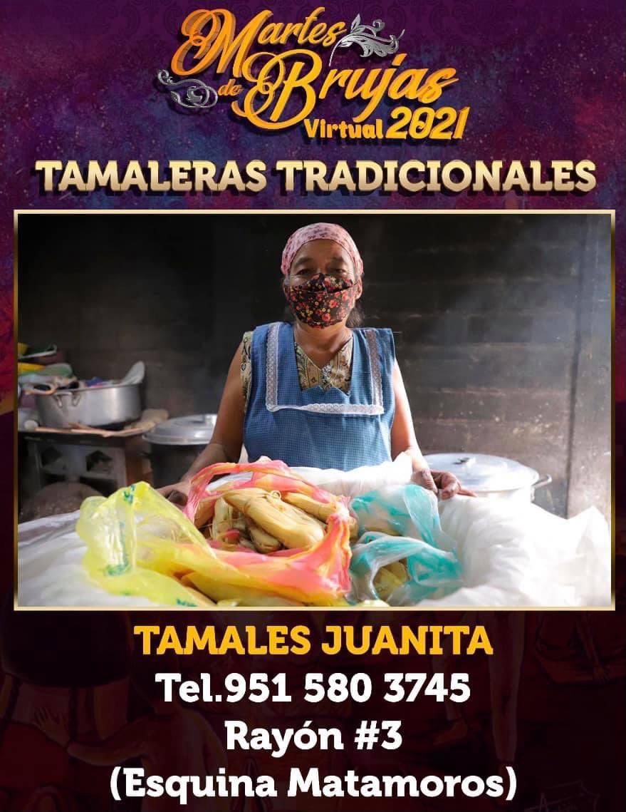 Este primer #MartesDeBrujas los invito a probar los ricos tamales que prepara la señora Juanita, tamalera tradicional de Santa Cruz #Xoxocotlán.