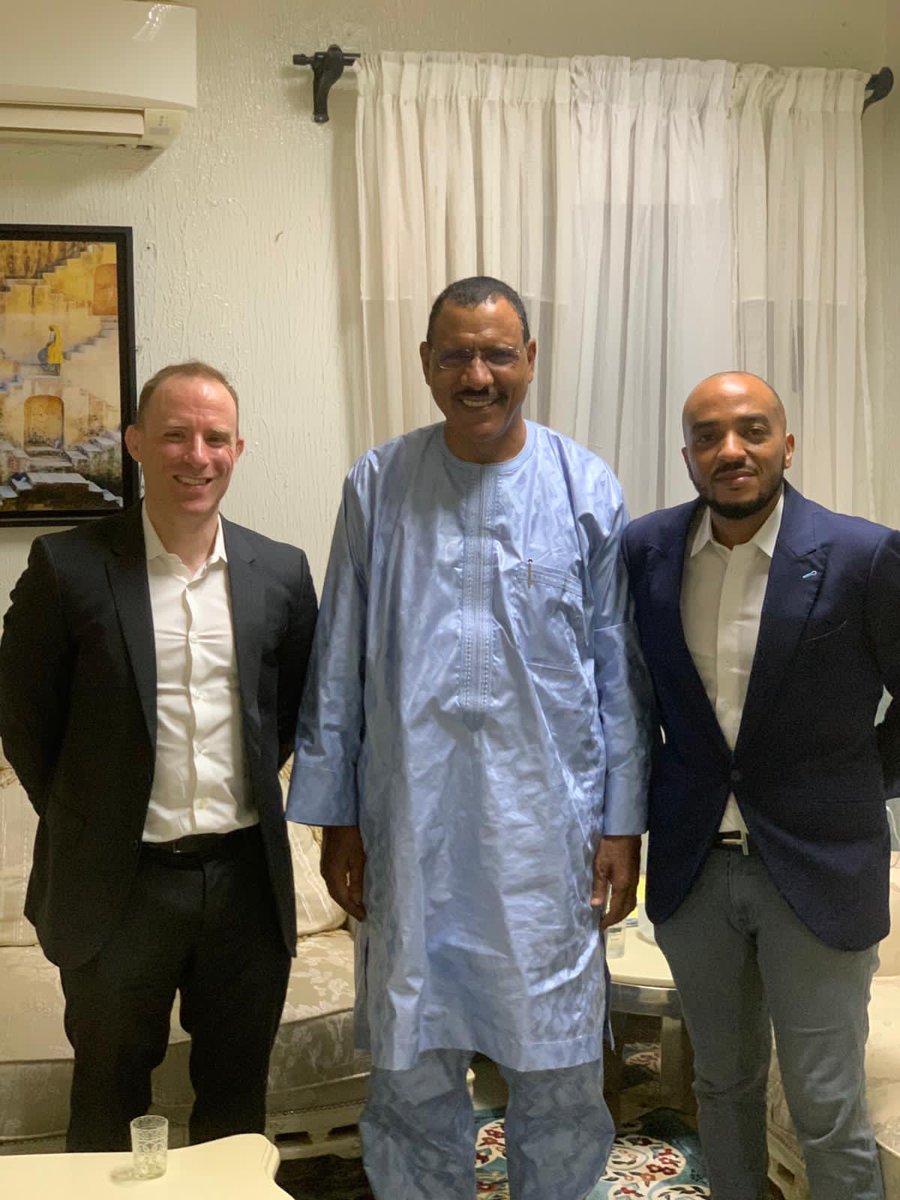 Savannah_Energy's tweet photo. Savannah Energy warmly congratulates President Elect Mohammed Bazoum on his victory in Niger’s presidential election which, as announced this evening, he won with 55.75 percent of the vote. Pictured centre with Savannah CEO, Andrew Knott (L) and VP West Africa, Yacine Wafy (R) https://t.co/035JCuy4m4