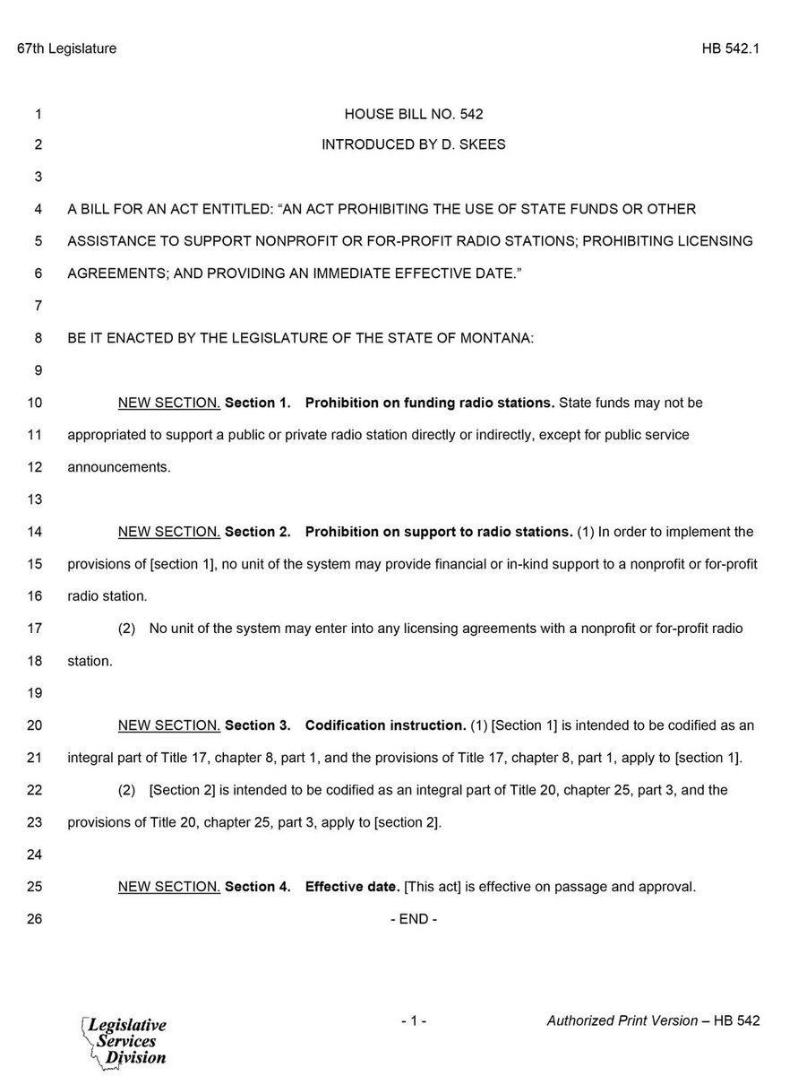 KBGA's tweet image. oppose HB 542, making it so college stations like KBGA cannot get state funding which means that wouldn’t exist 
Submit testimony by 5 P.M tonight
leg.mt.gov/public-testimo…