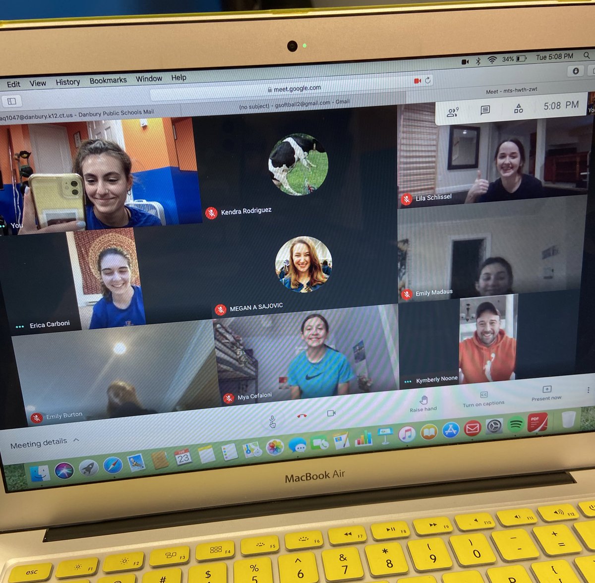 Great virtual workout today with a special guest! We are beyond excited for our season! <a href="/coachcarboni1/">coachcarboni</a>