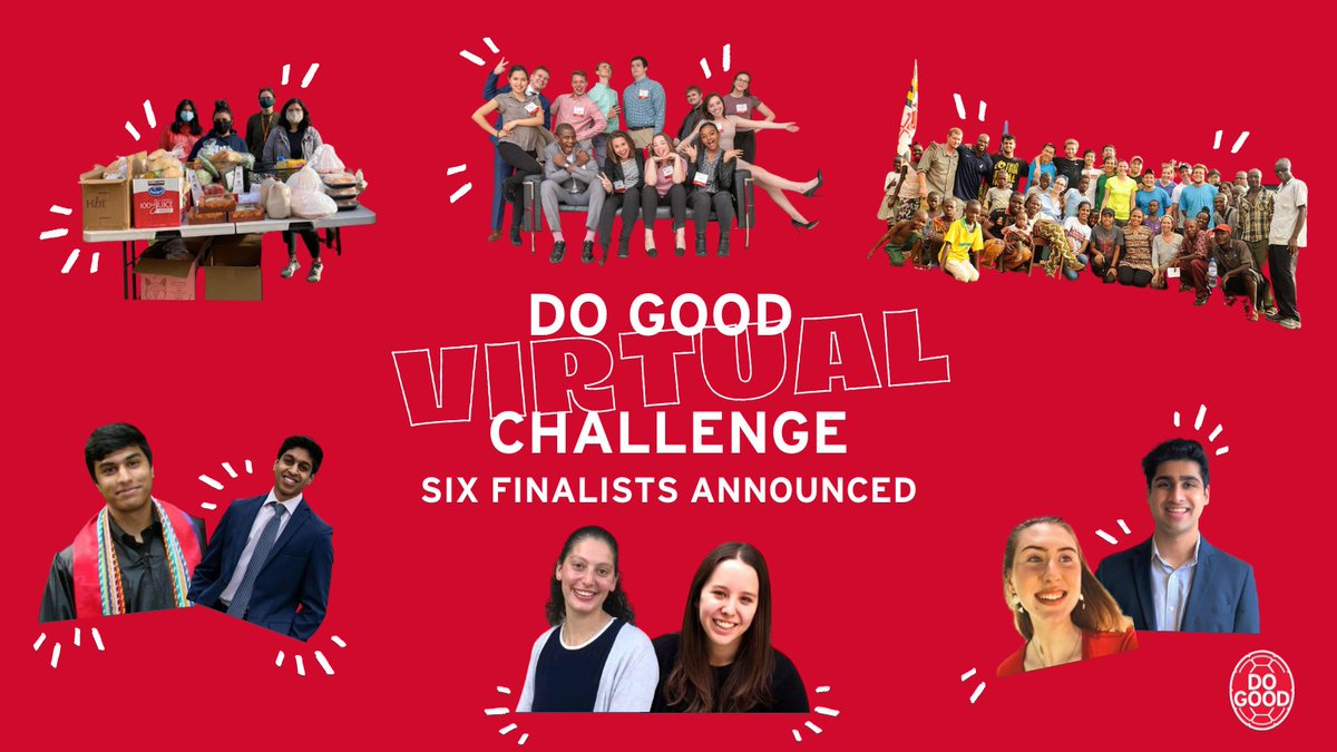 Did you hear?! The <a href="/DoGoodatUMD/">Do Good Institute</a>’s Do Good Challenge finalists have been selected! Congratulations to the selected teams. Learn more about their impact and how to get involved with the Do Good Challenge at dogood.umd.edu/challenge21 #DoGoodUMD #DoGoodChallengeUMD