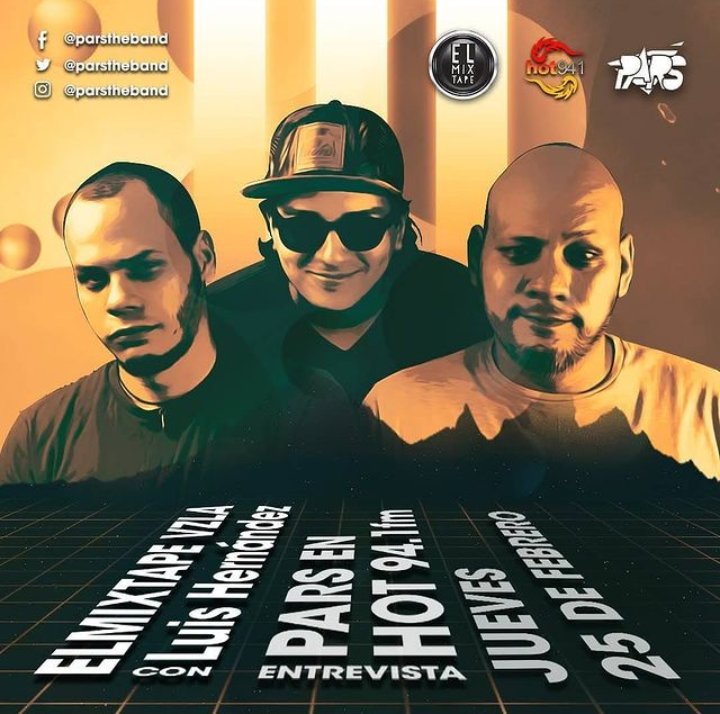 📢ESCÚCHANOS EN HOT 94.1 FM📢
.
Este jueves 25 de febrero estaremos en <a href="/elmixtapevzla/">El MixTape</a> con Luis Alfredo a través de <a href="/hot94fm/">Hot94Fm</a>
.
¡Te esperamos!
.
#entrevista #radio #parstheband #pars #music #groove #groovy #disco #funkymusic #funk #caracas #venezuela