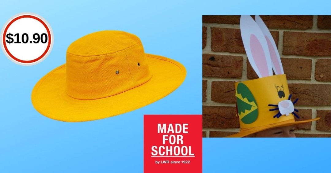 madeforschool's tweet photo. Get set for the Easter Hat Parade with this easy creation.  Simply decorate some cardboard and slide it over the head of the hat for the parade and take it off for the rest of the year- Winning!  Buy the hat online and start creating;  https://t.co/rnYLcJTtw0 #EasterHatParade https://t.co/71RkBpShxa