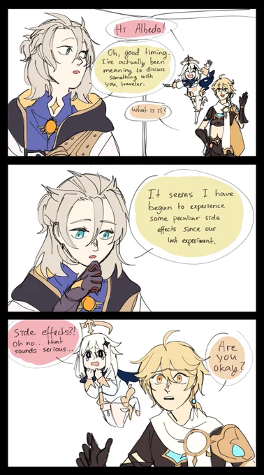 Albedo has a crush on Aether but mistakes it for some scientific discovery,,

#genshinimpact #albether 