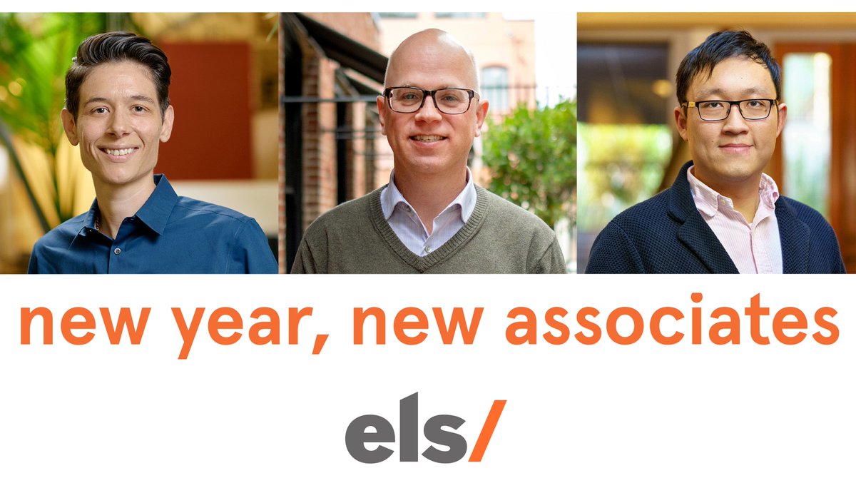 ELS is pleased to announce that Ántonia Bowman, Chris Lutjen, and Danwei Wang have advanced to the firm’s associate level. Congratulations, and welcome to the leadership team! elsarch.com/news_item/asso…