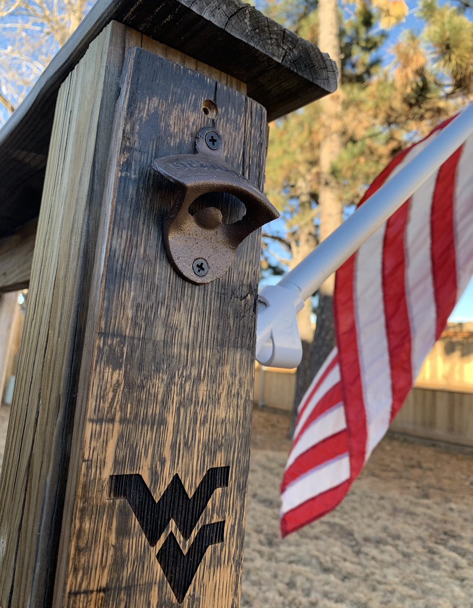 jeff_ruff's tweet image. Perfect spot for my bottle opener on the back deck. Thanks Bear Wood Company! #ShopWV #smallbusinesssupport