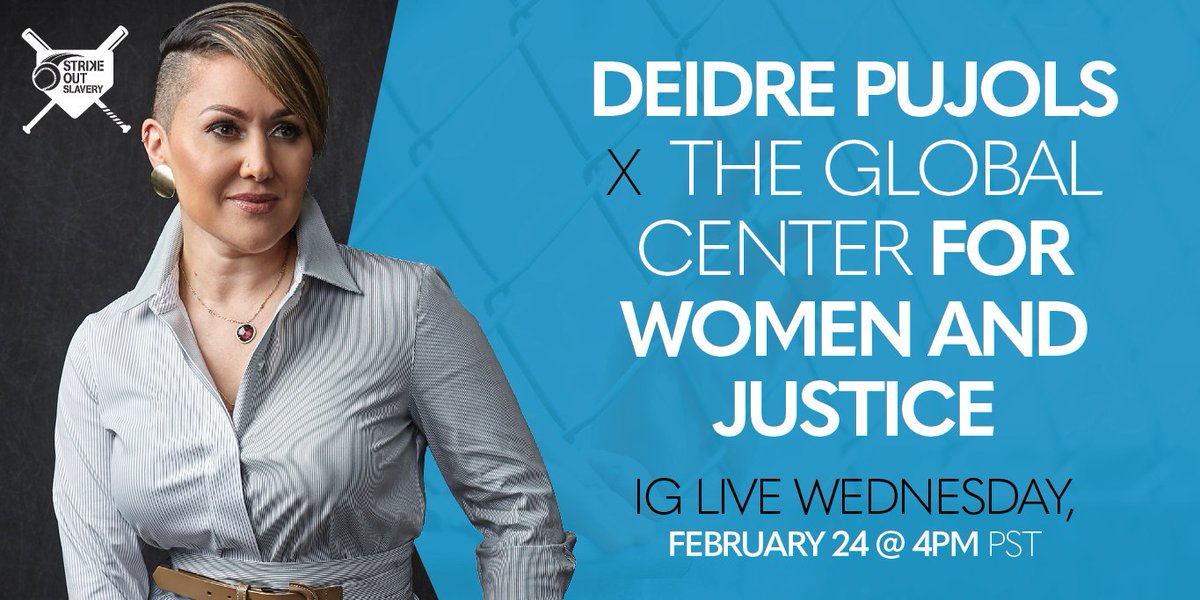 Don't miss Deidre Pujols and her discussion with Dr. Sandra Morgan, Associate Professor &amp; Director of the Global Center for Women and Justice @vanguardu tomorrow Feb 24 <a href="/4pm/">4pm</a> PST. Q&amp;A to follow!
#EndHumanTrafficking #FreedomisEverything #StrikeOutSlavery
