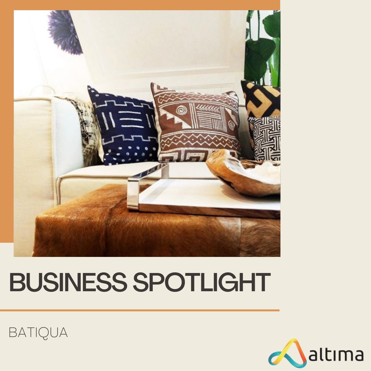 AltimaTel's tweet image. #BlackHistoryMonth Business Spotlight- Brighten up your home with a decorative pillow or table runner from Batiqua. Their hand crafted + vibrant designs take inspiration from Linda, the founder's Zimbabwean heritage. Shop today - batiqua.com #blackownedbusiness