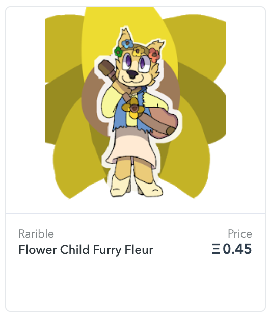 furry_faces's tweet photo. Officially dropped my first piece that is listed on @opensea "Flower Child Furry Fleur" is a 1 of 1 and a piece I felt would be a strong character to start off my journey into NFT's 
#NFT #nftart #NFTartist #cryptoart #Crypto #furry  #Ethereum 

Link:https://t.co/WKVkFpGnR8 https://t.co/93K970w83P