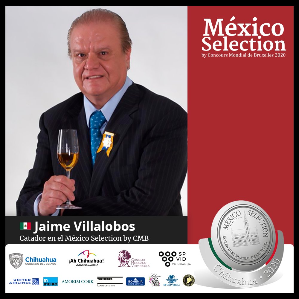 MexicoSelection's tweet image. Jaime Villalobos –Maestro Catador de la Industria Tequilera por la CNIT y Miembro fundador de la Academia Mexicana de Catadores de Tequila, Vino y Mezcal– será parte del jurado del México Selection by Concours Mondial de Bruxelles.

@SIDEChih