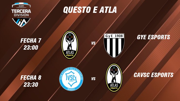 ¡HOY JUEGA ATLAS!👊🏽
Por la fecha 7 y 8 de <a href="/IESAFIFAar/">IESA Argentina</a> daremos todo para volver a sumar puntos.
#DaleAtlas💪🏽💙